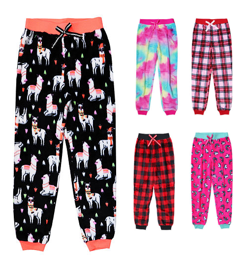 Girls’ Arizona Fleece Jogger Sleep Pants for $4.99 (Reg $22)! *Sizes 4 ...
