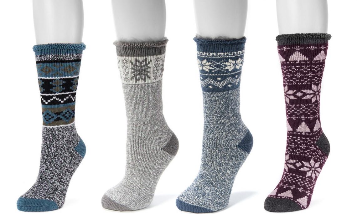 MUK LUKS Women’s Patterned Heat Retainer Socks for $9.99 (Reg. $16 ...