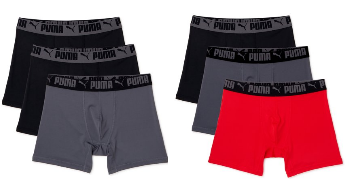 3-Pack Puma Men’s Fashion Volume Cotton Boxer Briefs for $12! *Black ...