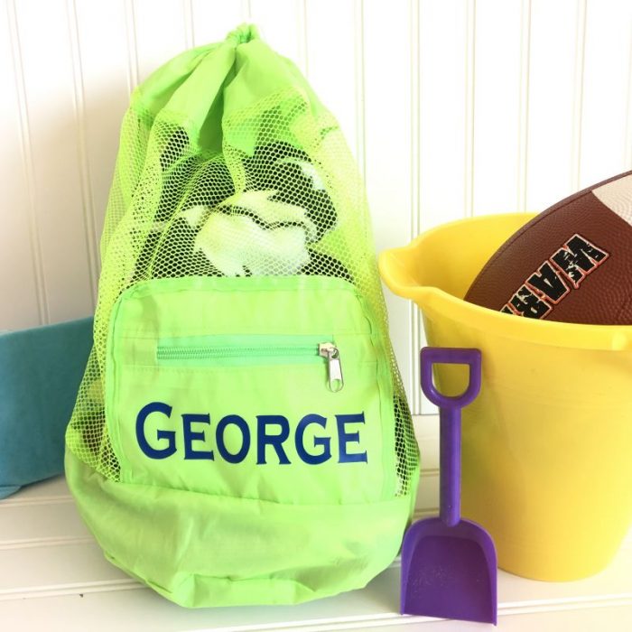 Personalized Mesh Beach Backpack for 6.39 (Reg. 26.99) 3 Colors