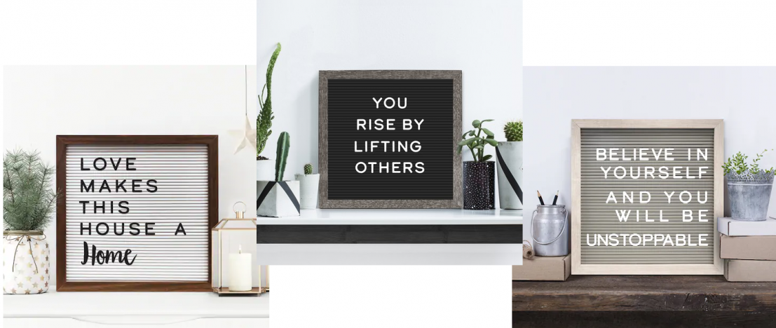 Letter Board Wall Decor, 12″x12″ 180 Piece Sets for $11.49 (Reg $29.99