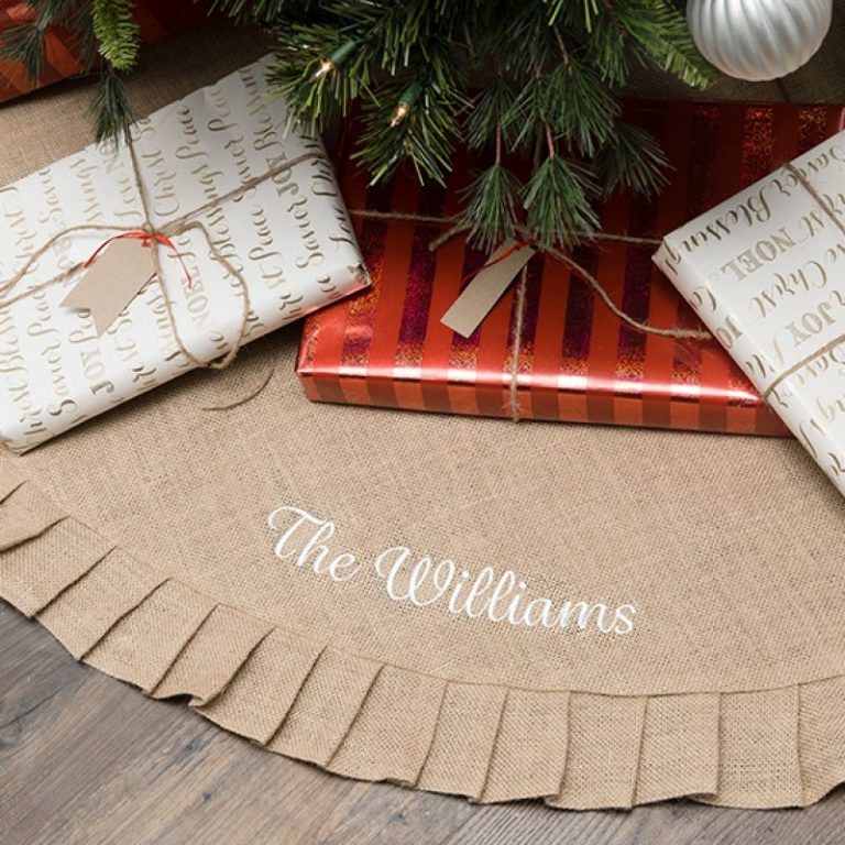 Personalized Burlap Tree Skirt 