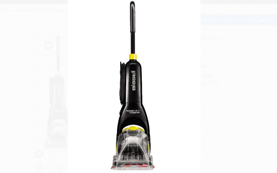 BISSELL PowerForce PowerBrush Full Size Carpet Cleaner 89.00 (reg 119