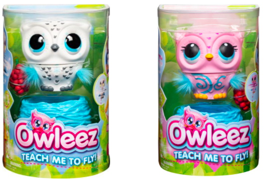 Owleez Teach Me to Fly Flying Baby Owl Interactive Toy with Lights Sounds White 