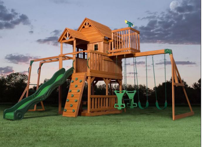 Backyard Discovery Skyfort II Cedar Swing Set/Play Set 1,298! Utah