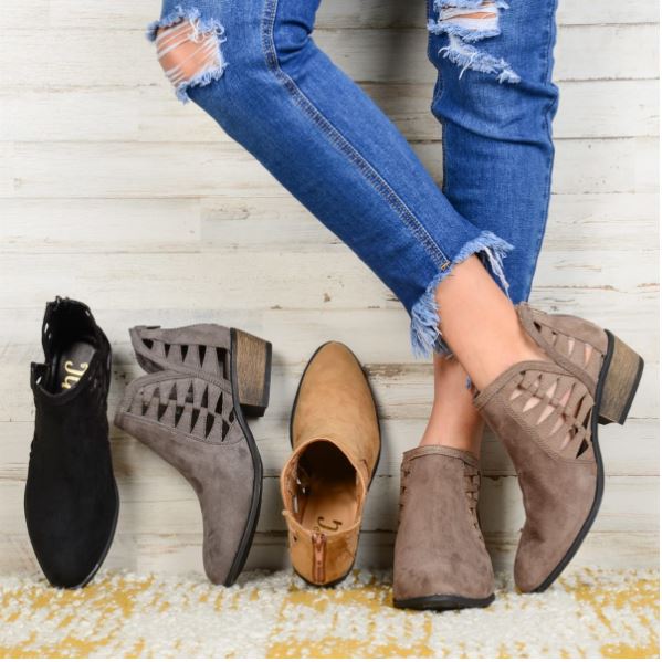 Side Slit Cut-Out Booties for $26.99 + Free Shipping (Reg $84.99 ...