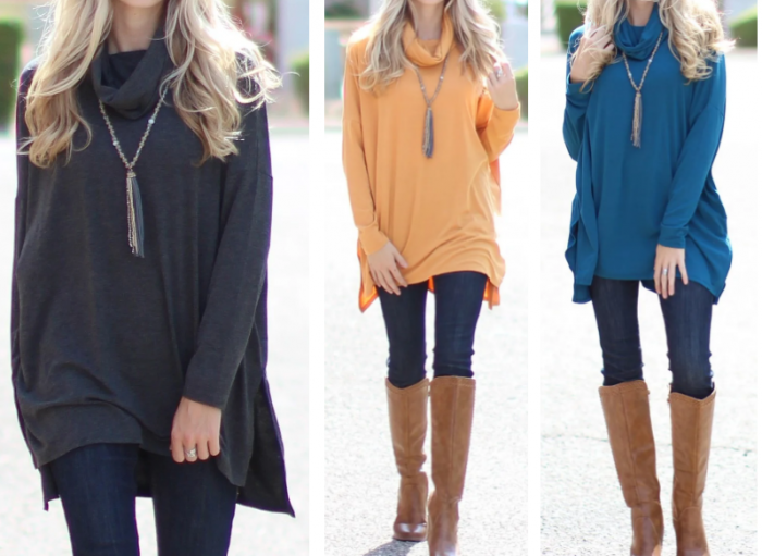 Cowl Neck Tunics for $15.98 Shipped (Reg $29.99)! *Each Additional for ...