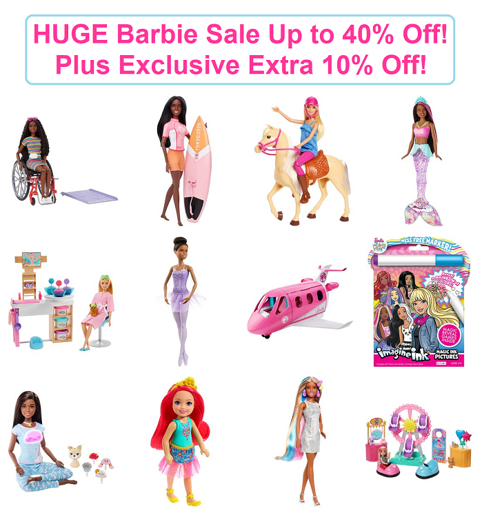 HUGE Barbie Sale Up to 30 Off! Starts at 4.39 with Exclusive Extra 15