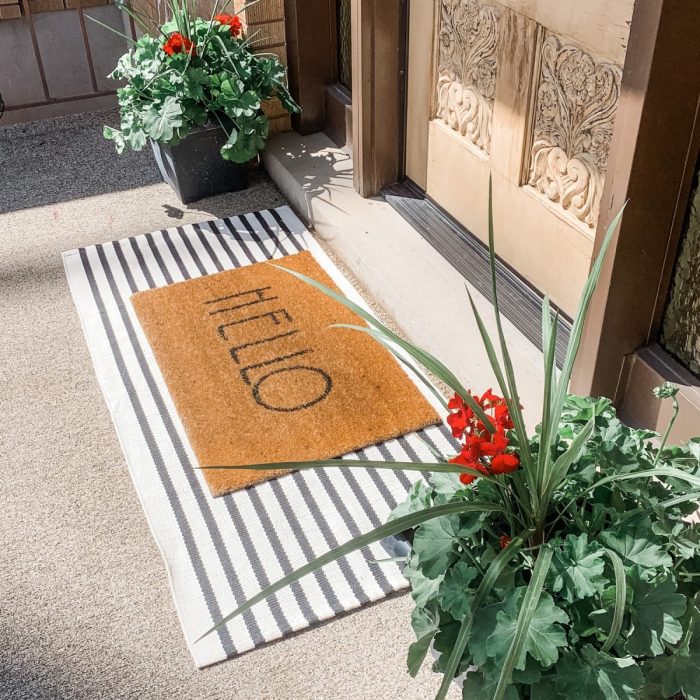 Decorative Indoor/Outdoor Stripe Layering Rug for 29.99 (Reg. 39.99