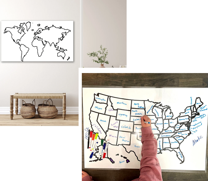 USA and World Dry Erase Maps for - Usa And World Dry Erase Maps 